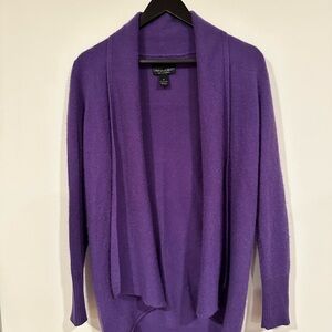Cynthia Rowley Vibrant Purple 100% Cashmere Cardigan